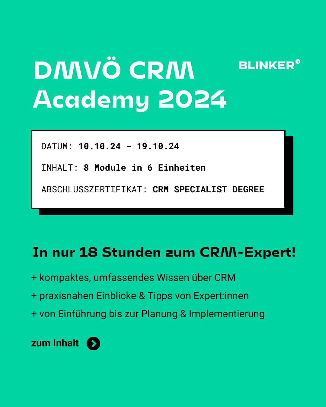 CRM Academy 2024: Steigern Sie Ihre CRM-Kompetenz mit unseren Kursen!