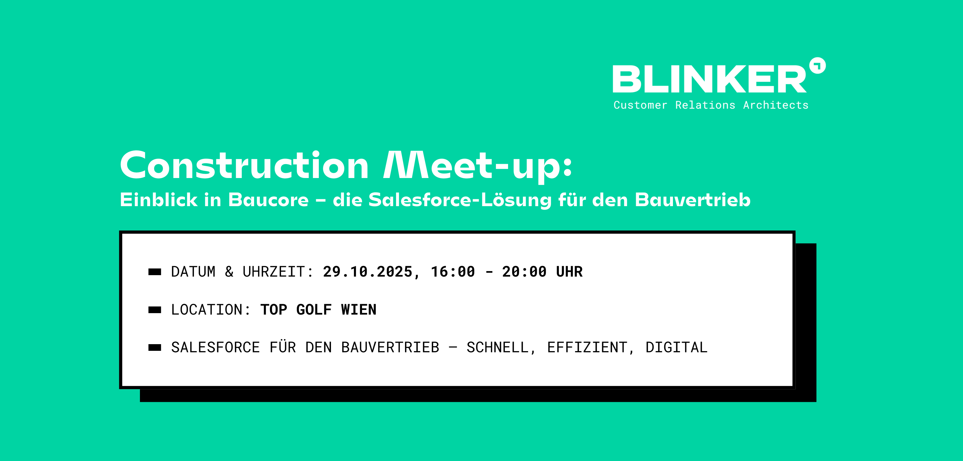 Event Anmeldung: Construction Meet-up