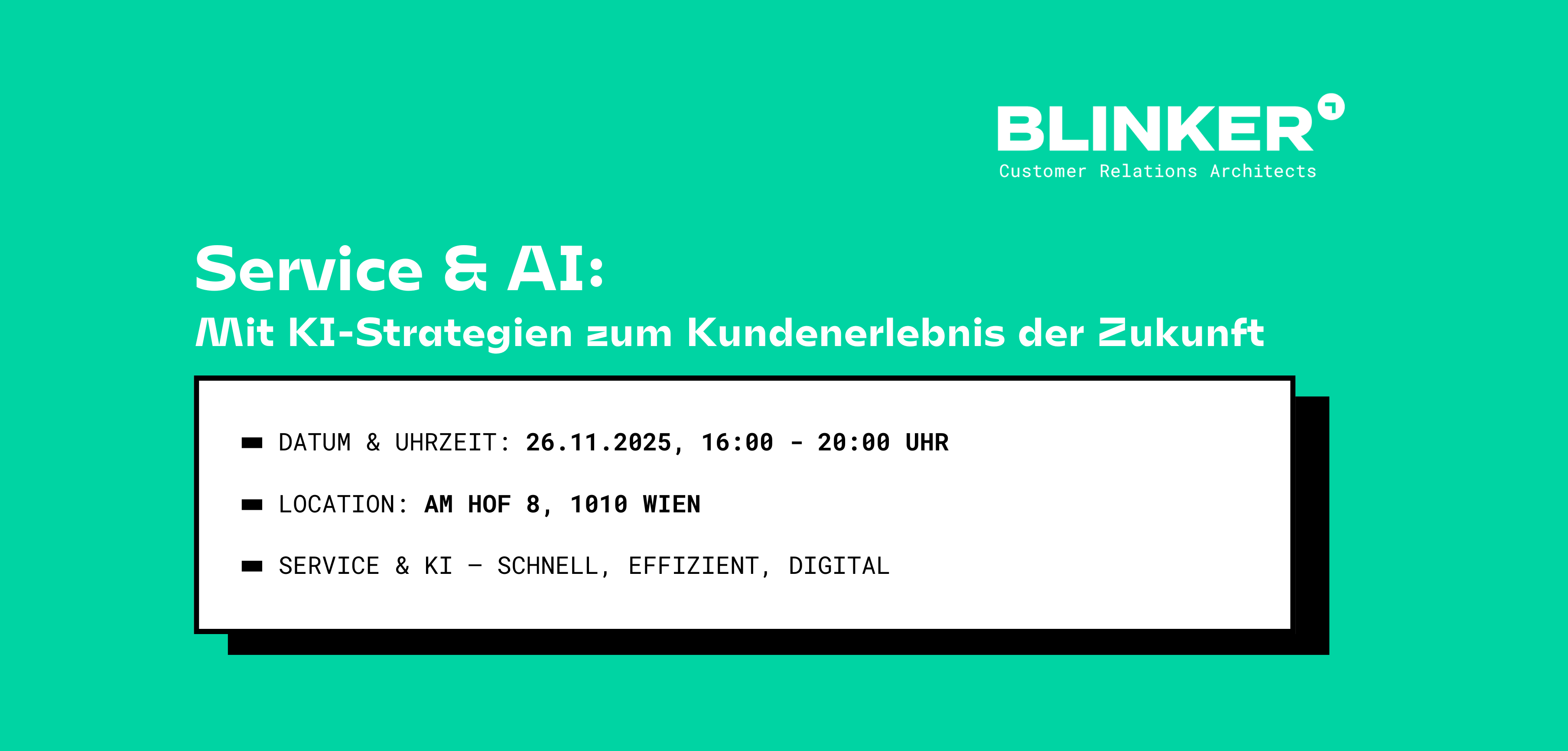 Event Anmeldung: Service & AI